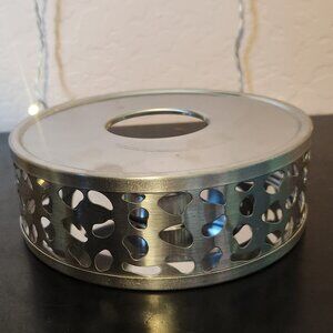 Tea Kettle Warmer with Tea Light Holder – Silver – $15
